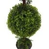 Vickerman Everyday 3 Foot Tall Artificial Boxwood Topiary Double Ball Tree - UV Resistant Indoor Outdoor - Potted Natural Green - Home Patio Faux Decor -Green Leaf Store 51EBKY4y5nL