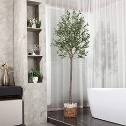 Dr.Planzen Artificial Olive Tree,7FT Tall Fake Plant Faux Olive Plants For Indoor,Natural Fake Tree,Artificial Silk Plants For Office Home Living Room Floor Patio Greening Porch Decor,Set Of 1. 16 Dr.Planzen Artificial Olive Tree,7FT Tall Fake Plant Faux Olive Plants For Indoor,Natural Fake Tree,Artificial Silk Plants For Office Home Living Room Floor Patio Greening Porch Decor,Set Of 1. -Green Leaf Store 51EQTi42yjL
