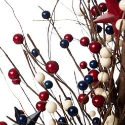 Red Berry & Star Table Tree For 4th Of July Artificial Tree & Flower For Centerpiece Featured Burlap Base Farmhouse Patriotic Table Top Decoration For Independence Day/ Veterans Day -Green Leaf Store 51EpPe4IS3L