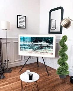 Two 43.3 Inch/3.6 Ft Artificial Spiral Topiary Trees Boxwood Spiral Trees Artificial Topiaries Trees -Green Leaf Store 51F2px4HDsL