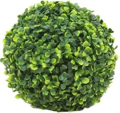 ECOOPTS 15 Inch Artificial Topiary Ball Lifelike Plants Boxwood Decoration For Home Garden Porch Backyard Balcony Wedding Party (1 Pack) -Green Leaf Store 51F8k1o9jL. AC