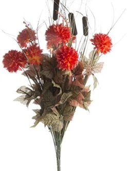 Factory Direct Craft Brown Artificial Cattails And Grass Bush For Fall Flower Arrangements And Autumn Displays (24" H) -Green Leaf Store 51FFRQl toL. AC