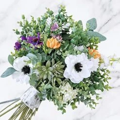 Winlyn 20 Pcs Mixed Eucalyptus Leaves Stems Bulk Artificial Oval Eucalyptus Leaves With White Seeds Stems And Eucalyptus Leaves Sprays For Vase Floral Wreath Bouquets Wedding Greenery Decoration 7 Winlyn 20 Pcs Mixed Eucalyptus Leaves Stems Bulk Artificial Oval Eucalyptus Leaves With White Seeds Stems And Eucalyptus Leaves Sprays For Vase Floral Wreath Bouquets Wedding Greenery Decoration -Green Leaf Store 51FrDvrAHRL