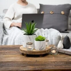 Kurrajong Farmhouse - Marble Pattern Pot With Faux Succulent Plant - 8" High - Artificial Plant - Potted Plant - Succulent Plants Artificial - Fake Succulent - Faux Plant Pot 9 Kurrajong Farmhouse - Marble Pattern Pot With Faux Succulent Plant - 8" High - Artificial Plant - Potted Plant - Succulent Plants Artificial - Fake Succulent - Faux Plant Pot -Green Leaf Store 51GFYum76FL