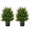 BECOMFORT 22'' Artificial Cedar Topiary Tree 2 Pack, Faux Shrub Brush Potted Tree Set With Cement Pot, Fake Greenery Decorative Potted Plants For Indoor Outdoor Use (Cedar Tree) 14 BECOMFORT 22'' Artificial Cedar Topiary Tree 2 Pack, Faux Shrub Brush Potted Tree Set With Cement Pot, Fake Greenery Decorative Potted Plants For Indoor Outdoor Use (Cedar Tree) -Green Leaf Store 51GIQkzgrbL
