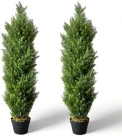 I.C.ELAINE 5 Foot Topiary Trees Artificial Outdoor 2 Pack Large Cedar Pine Fake Plants UV Rated 5ft Faux Topiary Bushes And Shrubs Set Of 2 For Home Indoor Front Porch Patio Decor 10 I.C.ELAINE 5 Foot Topiary Trees Artificial Outdoor 2 Pack Large Cedar Pine Fake Plants UV Rated 5ft Faux Topiary Bushes And Shrubs Set Of 2 For Home Indoor Front Porch Patio Decor -Green Leaf Store 51GkLWYZqbL. AC
