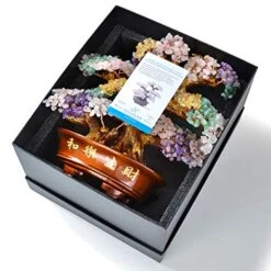 KALIFANO Large Tree Of Life (1,251 Gemstone Count) Chakra Crystal Tree With Healing Properties - Bonsai Feng Shui Money Tree For Healing And Luck -Green Leaf Store 51Ha1z5bhiL