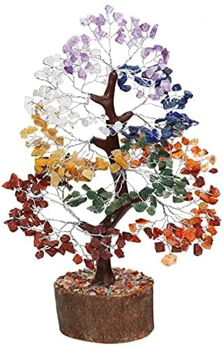 7 Chakra Tree Of Life - Gemstone Tree, White Aura Base, Seven Chakra Tree, Copper Wire Money Bonsai, Crystal Tree For Positive Energy, Feng Shui Good Luck Decor - Healing Stone Tree, Spiritual Gift 7 7 Chakra Tree Of Life - Gemstone Tree, White Aura Base, Seven Chakra Tree, Copper Wire Money Bonsai, Crystal Tree For Positive Energy, Feng Shui Good Luck Decor - Healing Stone Tree, Spiritual Gift - Image 7