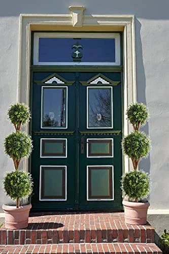 Momoplant 5ft Boxwood Topiary Artificial Tree Outdoor 59 Inches Faux Topiaries Trees Shaped Boxwood Trees Artificial Garden Home Office Décor Gift 2 Pack 3 Momoplant 5ft Boxwood Topiary Artificial Tree Outdoor 59 Inches Faux Topiaries Trees Shaped Boxwood Trees Artificial Garden Home Office Décor Gift 2 Pack - Image 3