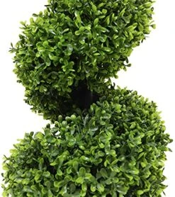 Two 43.3 Inch/3.6 Ft Artificial Spiral Topiary Trees Boxwood Spiral Trees Artificial Topiaries Trees -Green Leaf Store 51I4VCnvd5S