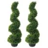 35 Inch Artificial Boxwood Topiary Tree Spiral Plants Fake Faux Artificial Topiary Trees Plant Decor In Plastic Pot Green Indoor Or Outdoor For Garden Gate Office Home Decoration Gifts, Set Of 2 5 35 Inch Artificial Boxwood Topiary Tree Spiral Plants Fake Faux Artificial Topiary Trees Plant Decor In Plastic Pot Green Indoor Or Outdoor For Garden Gate Office Home Decoration Gifts, Set Of 2 -Green Leaf Store 51JKl0OXR7L