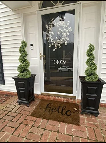 Momoplant 35 Inch Artificial Boxwood Topiary Tree Spiral Plants,Topiaries Porch Fake Faux Plant Decor In Pot Green Indoor/Outdoor, Set Of 2 1 Momoplant 35 Inch Artificial Boxwood Topiary Tree Spiral Plants,Topiaries Porch Fake Faux Plant Decor In Pot Green Indoor/Outdoor, Set Of 2