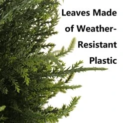 Softflame 33in Artificial Tall Cedar Topiary Tree Cypress Potted Plants, Artificial Plant Perfect For Home Office Indoor Decoration -Green Leaf Store 51JVbBjIDwL