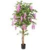 THE BLOOM TIMES 6ft Fake Wisteria Tree Artificial Plants For Home Decor Indoor 6 Feet Tall 72 Inch 18 THE BLOOM TIMES 6ft Fake Wisteria Tree Artificial Plants For Home Decor Indoor 6 Feet Tall 72 Inch -Green Leaf Store 51KluOY8AFS
