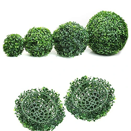 Junshi11 Artificial Plant Topiary Ball Faux Boxwood Decorative Balls For Home Office Desk Table Room Decoration, Garden Wedding Decor, Indoor Outdoor Artificial Plant Ball 18 Cm 2 Junshi11 Artificial Plant Topiary Ball Faux Boxwood Decorative Balls For Home Office Desk Table Room Decoration, Garden Wedding Decor, Indoor Outdoor Artificial Plant Ball 18 Cm - Image 2