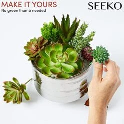 Seeko Artificial Succulents (14 Pack) - Premium Succulent Plants Artificial - Realistic Faux Succulents - Unpotted Textured Fake Succulents Decor For DIY - Fake Plants -Green Leaf Store 51Kv0oX1LVL
