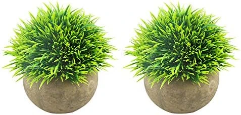 Svenee Mini Artificial Plants, Plastic Fake Green Grass Faux Greenery Topiary Shrubs With Grey Pots For Bathroom Home Office Décor, House Decorations (1) 7 Svenee Mini Artificial Plants, Plastic Fake Green Grass Faux Greenery Topiary Shrubs With Grey Pots For Bathroom Home Office Décor, House Decorations (1) - Image 7