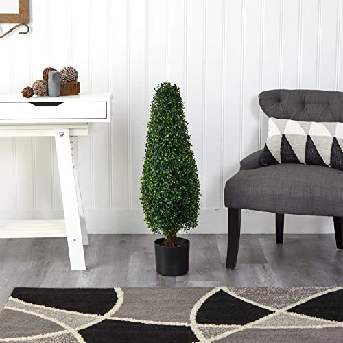 Nearly Natural 5412 3ft. Boxwood Tower Topiary UV Resistant (Indoor/Outdoor),Green,12" X 12" X 35" 1 Nearly Natural 5412 3ft. Boxwood Tower Topiary UV Resistant (Indoor/Outdoor),Green,12" X 12" X 35"