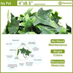 FLORALEAF Artificial Plants Small Fake Plant Green Topiaries Potted Décor Plastic Flowers Plant For Home Office Farmhouse Bathroom Tabletop Indoor Décor Ivy Flower, 19 Packs 17 FLORALEAF Artificial Plants Small Fake Plant Green Topiaries Potted Décor Plastic Flowers Plant For Home Office Farmhouse Bathroom Tabletop Indoor Décor Ivy Flower, 19 Packs -Green Leaf Store 51MSAoVTTbL