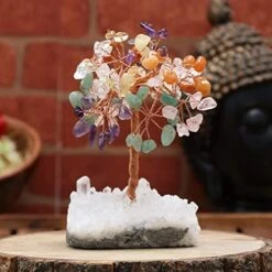7 Chakra Tree Of Life - Gemstone Tree, White Aura Base, Seven Chakra Tree, Copper Wire Money Bonsai, Crystal Tree For Positive Energy, Feng Shui Good Luck Decor - Healing Stone Tree, Spiritual Gift 17 7 Chakra Tree Of Life - Gemstone Tree, White Aura Base, Seven Chakra Tree, Copper Wire Money Bonsai, Crystal Tree For Positive Energy, Feng Shui Good Luck Decor - Healing Stone Tree, Spiritual Gift -Green Leaf Store 51NFSpwfmcL