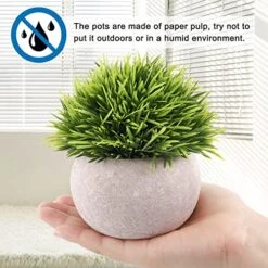 CEWOR 4 Packs Artificial Potted Plants Bathroom Fake Shelf Plant Office Table Decor Mini Green Faux Topiary Kitchen Cabinet Farmhouse Decorations 7 CEWOR 4 Packs Artificial Potted Plants Bathroom Fake Shelf Plant Office Table Decor Mini Green Faux Topiary Kitchen Cabinet Farmhouse Decorations -Green Leaf Store 51NO7D9w8wL