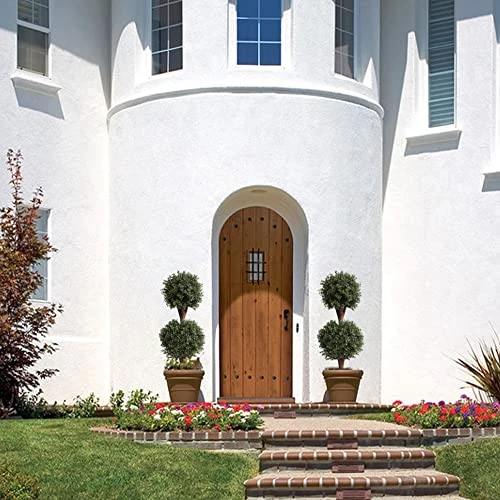 (Set Of 2) Lifelike 3Ft Arfiticial Double Ball Topiary Trees Outdoor Faux Topiary Tree For Out Door Porch Decor 2 (Set Of 2) Lifelike 3Ft Arfiticial Double Ball Topiary Trees Outdoor Faux Topiary Tree For Out Door Porch Decor - Image 2