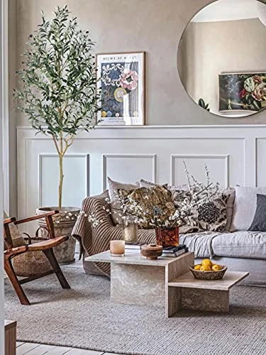 Phimos Artificial Olive Tree Tall Fake Potted Olive Silk Tree With Planter Large Faux Olive Branches And Fruits Artificial Tree For Modern Home Office Living Room Floor Decor Indoor (6.23FT) 5 Phimos Artificial Olive Tree Tall Fake Potted Olive Silk Tree With Planter Large Faux Olive Branches And Fruits Artificial Tree For Modern Home Office Living Room Floor Decor Indoor (6.23FT) - Image 5