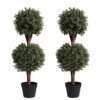 (Set Of 2) Lifelike 3Ft Arfiticial Double Ball Topiary Trees Outdoor Faux Topiary Tree For Out Door Porch Decor 9 (Set Of 2) Lifelike 3Ft Arfiticial Double Ball Topiary Trees Outdoor Faux Topiary Tree For Out Door Porch Decor -Green Leaf Store 51OJilUzvWL
