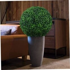 CUCUFA Artificial Plant Topiary Ball, 2Pcs Faux Boxwood Ball Outdoor Uv Resistant Greenery Shrubs Plants Garden Spheres Decorative 12 CUCUFA Artificial Plant Topiary Ball, 2Pcs Faux Boxwood Ball Outdoor Uv Resistant Greenery Shrubs Plants Garden Spheres Decorative -Green Leaf Store 51PF5EYPXhL