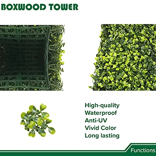Shecraft Topiary Trees Artificial Outdoor Highly Realistic Decorative Buxus Tower, Topiary UV Resistant Fake Tree For Home Garden/Indoor & Outdoor Use 1 Pack 4 Shecraft Topiary Trees Artificial Outdoor Highly Realistic Decorative Buxus Tower, Topiary UV Resistant Fake Tree For Home Garden/Indoor & Outdoor Use 1 Pack - Image 4