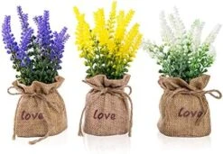 TFORESTER Mini Artificial Plants Plastic Milan For Farmhouse Living Room Bathroom Office Desk Shelf Home Decor– Set Of 3 -Green Leaf Store 51PmkBz6A9L. AC