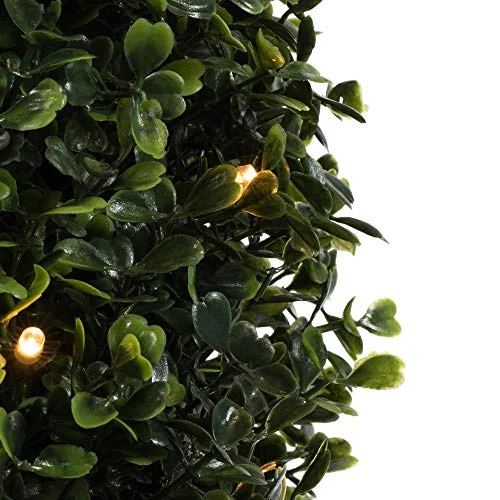 Vickerman Everyday Artificial Pre-Lit Boxwood Topiary Cone 36 Inch Tall - UV Resistant Indoor Outdoor - Potted Natural Green - Faux Tree Decoration Home Patio Entryway 2 Vickerman Everyday Artificial Pre-Lit Boxwood Topiary Cone 36 Inch Tall - UV Resistant Indoor Outdoor - Potted Natural Green - Faux Tree Decoration Home Patio Entryway - Image 2