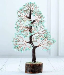 Seven Chakra Gemstone Tree Of Life - Crystal Tree Artificial Bonsai Tree Feng Shui Money Tree Plant Indoor Reiki Supplies Healing Crystal For Spiritual Energy Wiccan Meditation Gifts (Golden Wire) -Green Leaf Store 51RQqa6SYKL. AC