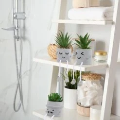 Creative Succulent Plants Potted, Mini Artificial Decorative Potted Plants With Grey Pots - Set Of 3 -Green Leaf Store 51RVe7o2HnL