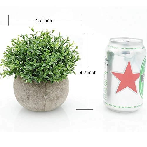Velener Mini Sage Green Potted Boxwood Topiary Artificial Plants For Home Decor Indoor, Farmhouse House Plant Office Small Desk Shelf Apartment Coffee Bar Bathroom Decor Guest Room, Small Fake Plant 2 Velener Mini Sage Green Potted Boxwood Topiary Artificial Plants For Home Decor Indoor, Farmhouse House Plant Office Small Desk Shelf Apartment Coffee Bar Bathroom Decor Guest Room, Small Fake Plant - Image 2