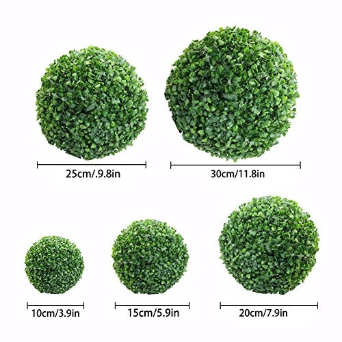 Chrees Artifical Plant Balls Green Plastic Plant Ball Topiary Ball Faux Boxwood Balls Decorative For Home Outdoor Wedding Party Decoration 2 Chrees Artifical Plant Balls Green Plastic Plant Ball Topiary Ball Faux Boxwood Balls Decorative For Home Outdoor Wedding Party Decoration - Image 2