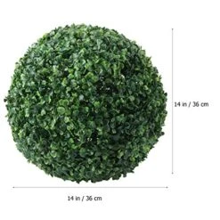 VOSAREA Artificial Plants Plant Boxwood Sphere Decor Artificial Grass Pendant Ceiling Hanging Grass Artificial Plant Topiary Balls Artificial Topiary Balls (36CM) Office Decor 14 VOSAREA Artificial Plants Plant Boxwood Sphere Decor Artificial Grass Pendant Ceiling Hanging Grass Artificial Plant Topiary Balls Artificial Topiary Balls (36CM) Office Decor -Green Leaf Store 51TMU2O6bFL 1