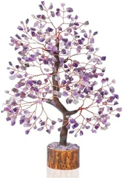 7 Chakra Crystal Tree Of Life - Handmade Feng Shui Bonsai, Attract Good Luck - Gemstone Tree, Home Decoration Crystals - Seven Chakra Tree For Positive Energy, Meditation Accessories, Money Tree Gift -Green Leaf Store 51TfXjvlRdL. AC