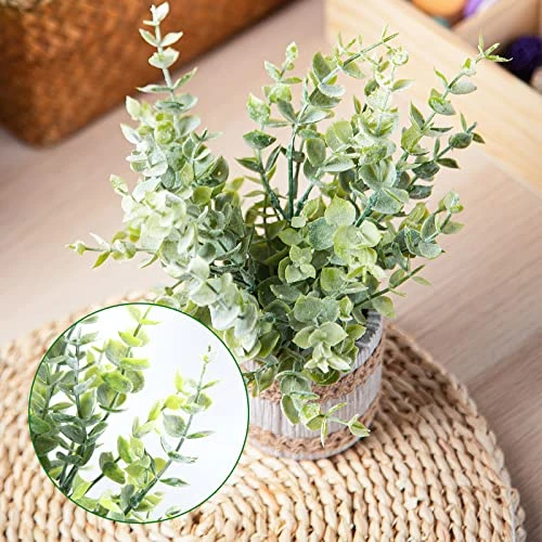 HC STAR Mini Fake Plants Artificial Potted Green Plastic Plants,Small Houseplants For Home Decor Office Desk 3 HC STAR Mini Fake Plants Artificial Potted Green Plastic Plants,Small Houseplants For Home Decor Office Desk - Image 3
