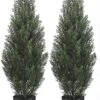 Two 3 Foot Outdoor Artificial Cedar Trees Potted Plants -Green Leaf Store 51UKnDqO9TL