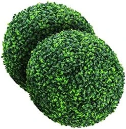 Gilaree 2 PCS 19.7" 4 Layers Artificial Boxwood Topiary Balls, Fake Bushes Boxwood Balls Outdoor Set Of 2, Garden Spheres Plant For Backyard,Balcony,Garden, Wedding And Home Décor -Green Leaf Store 51UZzZQCyKL. AC