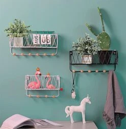 Ifreeside Small Potted Artificial Plants Plastic Fake Greenery Topiary Shrubs For Home Office Farmhouse Bathroom Tabletop Indoor Decor Green Rosemary -Green Leaf Store 51UnxU6xQkL