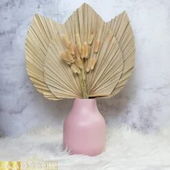 GENERIC Dried Palm Leaves - 3 Pcs Stunning Dried Palm Leaf And 15Pcs Bunny Tails Dried Flowers | Gorgeously Thick Dried Palm Leaves Decor And Bunny Tail For Wedding, Home And Boho Decor | 18 Inch -Green Leaf Store 51V3rvk8o3L