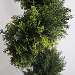 Two 3.6ft Artificial Topiaries Trees Boxwood Spiral Topiary Trees, Faux Topiary Tree Outdoor Spiral Topiary Artificial Cypress Trees -Green Leaf Store 51VpY5m7XqS