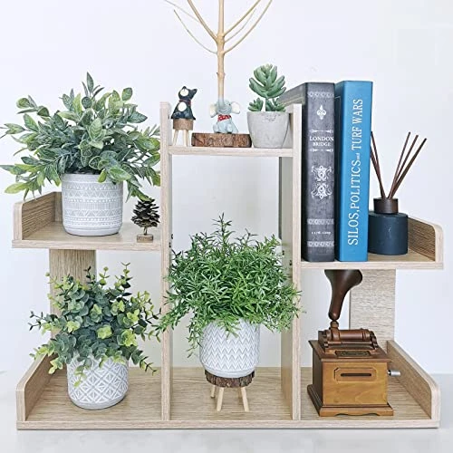 Set Of 3 Assorted Small Potted Plants Fake Eucalyptus And Rosemary Plants In Gray Geometric Concrete Ceramic Pots For Gifts Home Kitchen Office Shelf Table Desk Modern Indoor Outdoor Greenery Decor 4 Set Of 3 Assorted Small Potted Plants Fake Eucalyptus And Rosemary Plants In Gray Geometric Concrete Ceramic Pots For Gifts Home Kitchen Office Shelf Table Desk Modern Indoor Outdoor Greenery Decor - Image 4