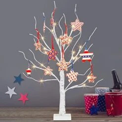 PEIDUO Artificial Tree For Table Decor, Battery Powered Tree Lights With Timer, Lighted Birch Tree With LED Lights For Home, Bedroom, Office, Living Room, Wedding Decor (2FT 24LT Warm White) -Green Leaf Store 51X8CSMs5ZL. AC