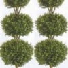 Two 56 Inch Artificial Boxwood Triple Ball Trees Potted -Green Leaf Store 51Xu7TaQSLL