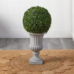 Nearly Natural 5965 2.5â€™ Boxwood Topiary With Urn (Indoor/Outdoor),Green -Green Leaf Store 51YFrOkS4FL