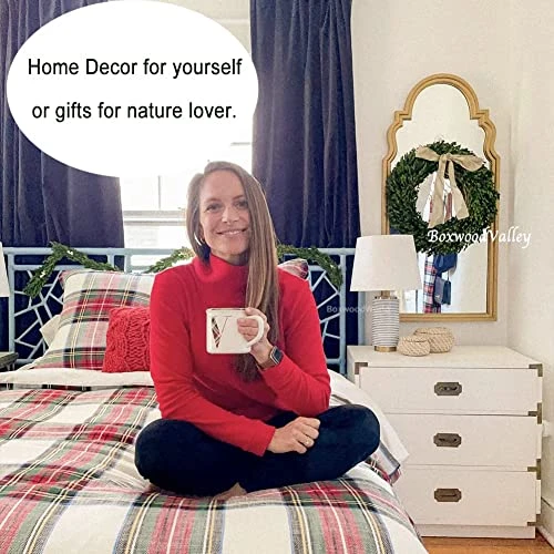 BoxwoodValley Preserved Boxwood Wreath 16 Inch Year Round Green Wreath For Halloween, Christmas Wreath Decor Green Garland For Indoor Green Autumn Wreath Decor (16 Inch) 6 BoxwoodValley Preserved Boxwood Wreath 16 Inch Year Round Green Wreath For Halloween, Christmas Wreath Decor Green Garland For Indoor Green Autumn Wreath Decor (16 Inch) - Image 6