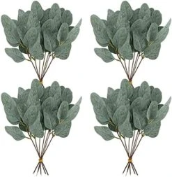Whonline 20pcs Artificial Eucalyptus Leaves Stems With White Seeds Short Silver Dollar Artificial Flowers For Decoration Greenery Stems Plants For Flower Arrangement Wedding Bouquets Decor -Green Leaf Store 51Z3BmthyPS. AC